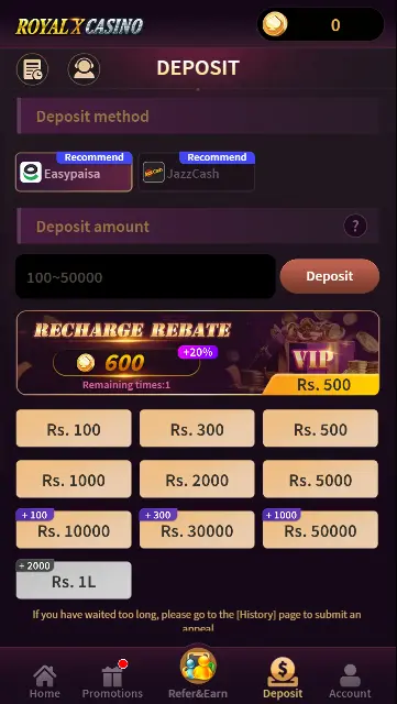 RoyalX Casino App