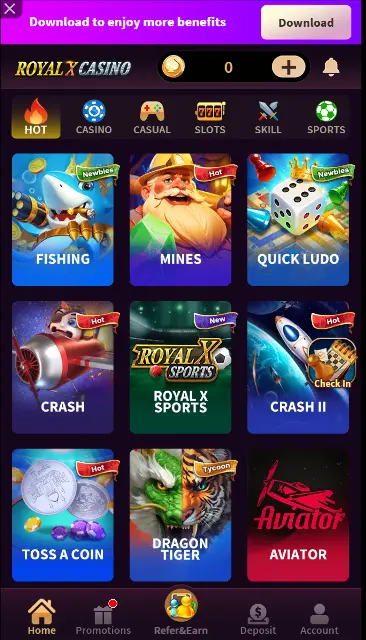 RoyalX Casino Game