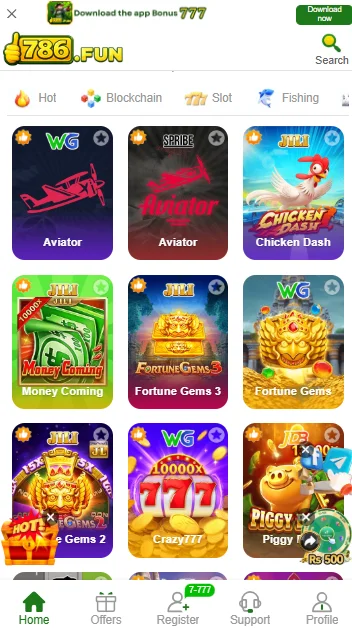 786Fun Game Interface
