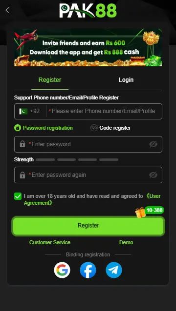 Pak 88 Game Login