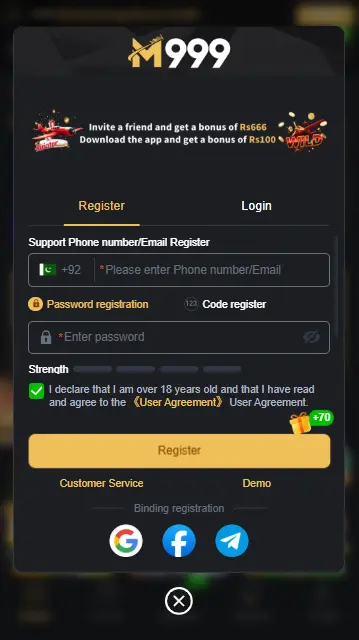 M 999 Game Login
