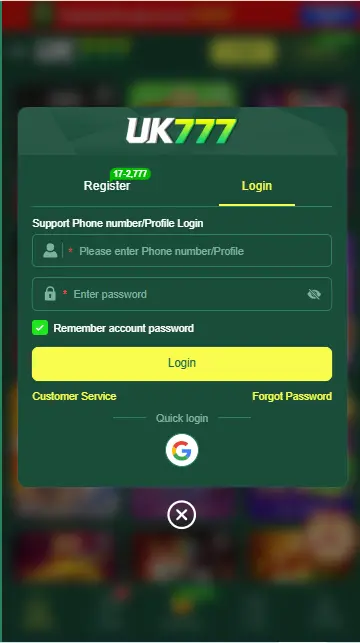 UK777 Game Login